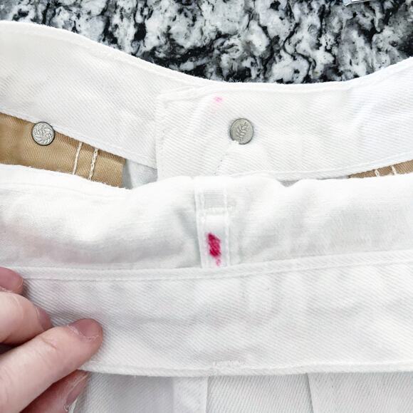 Rag & Bone Cut-Off Short in White Marin - Picture 7 of 9